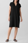 Eileen Fisher Classic Collar Shift Dress In Black