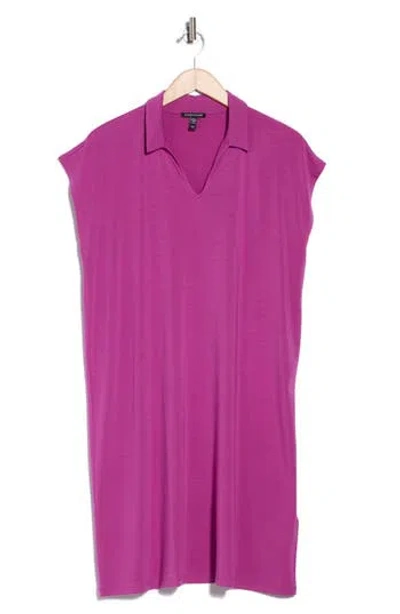 Eileen Fisher Classic Collar Shift Dress In Purple