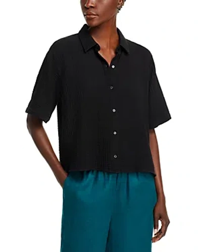 Eileen Fisher Classic Collar Shirt In Black