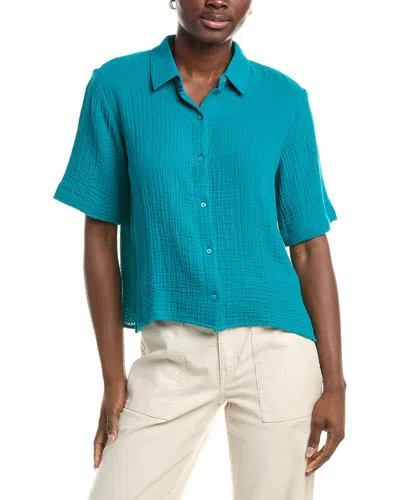 Eileen Fisher Classic Collar Shirt In Blue