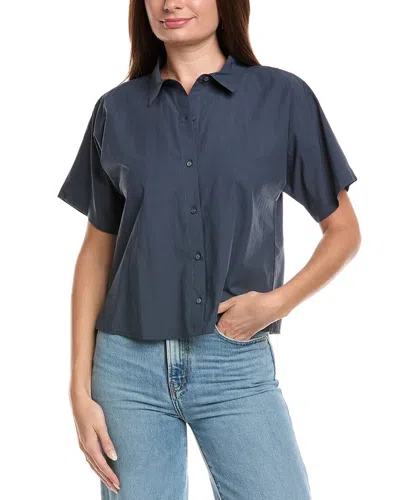 Eileen Fisher Classic Collar Shirt In Blue