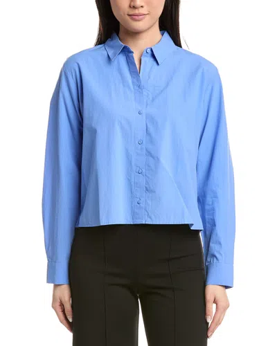 Eileen Fisher Classic Collar Shirt In Blue