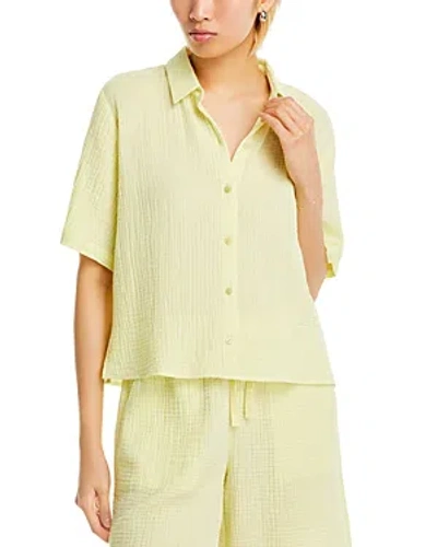 Eileen Fisher Classic Collar Shirt In Green