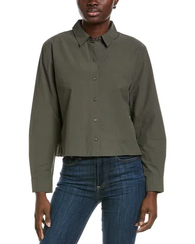 Eileen Fisher Classic Collar Shirt In Grey