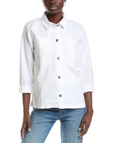 Eileen Fisher Classic Collar Shirt Jacket In White