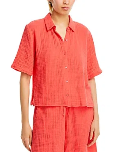 Eileen Fisher Classic Collar Shirt In Watermelon