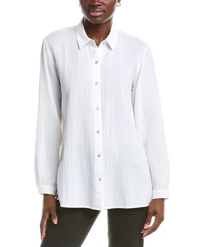 Eileen Fisher Classic Collar Shirt In White