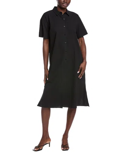 Eileen Fisher Classic Collar Shirtdress In Black