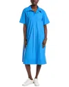 Eileen Fisher Classic Collar Midi Dress In Blue