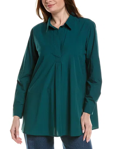 Eileen Fisher Classic Collar Tunic In Animal Print