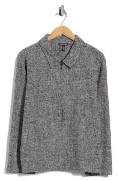 Eileen Fisher Classic Collar Zip-up Jacket In Gray