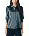 Eileen Fisher Classic Collared Shirt In Euclyptus
