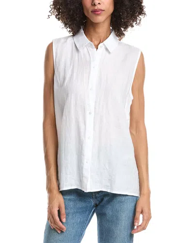 Eileen Fisher Classic Linen Shirt In White