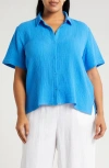 Eileen Fisher Classic Collar Shirt In Calypso