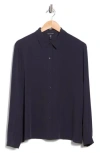 Eileen Fisher Classic Silk Button-up Shirt