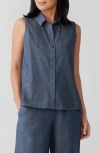 Eileen Fisher Classic Collar Shirt In Denim