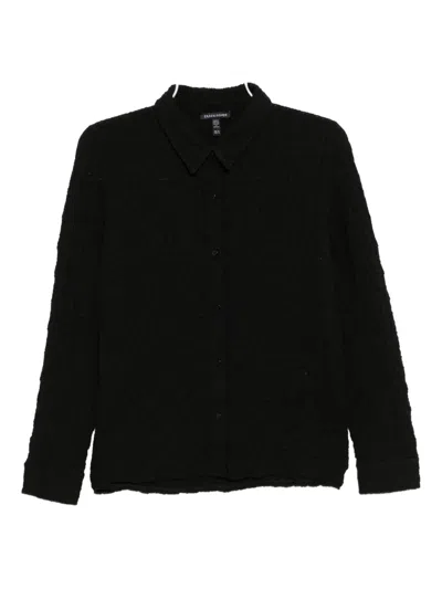 Eileen Fisher Cloqué Effect Shirt In Black