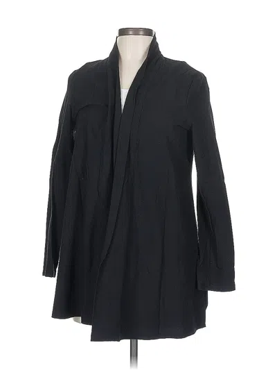 Pre-owned Eileen Fisher Coat In Black