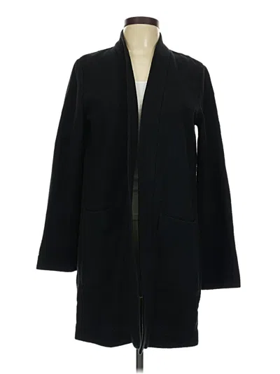 Pre-owned Eileen Fisher Coat In Black