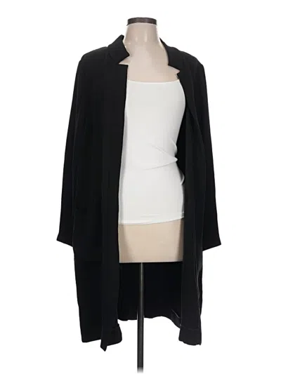 Pre-owned Eileen Fisher Coat In Black