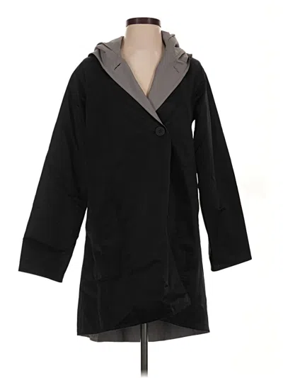 Pre-owned Eileen Fisher Coat In Black
