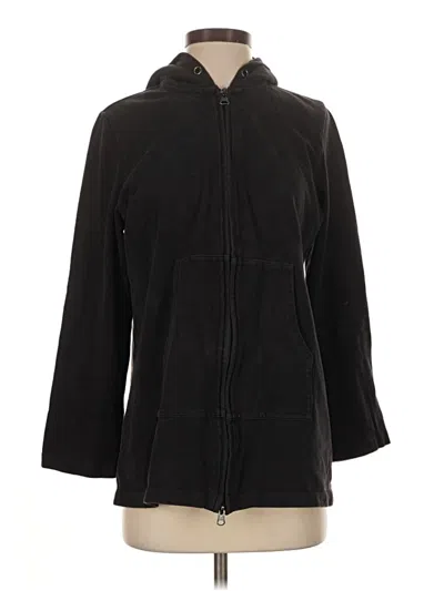 Pre-owned Eileen Fisher Coat In Black