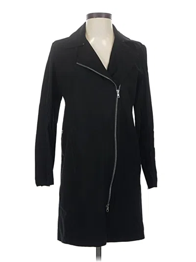 Pre-owned Eileen Fisher Coat In Black