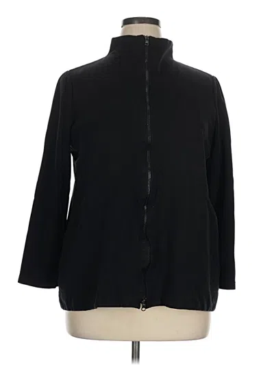 Pre-owned Eileen Fisher Coat In Black