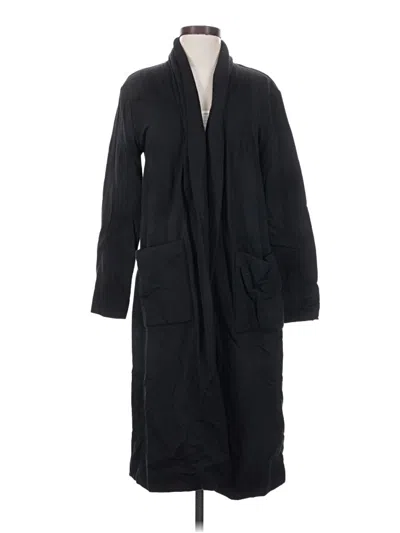Pre-owned Eileen Fisher Coat In Black
