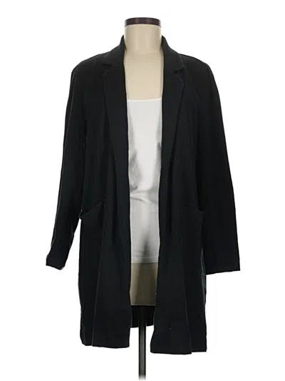 Pre-owned Eileen Fisher Coat In Black