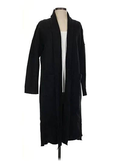 Pre-owned Eileen Fisher Coat In Black