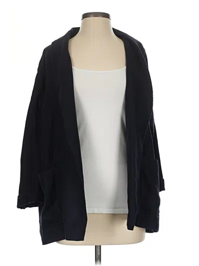 Pre-owned Eileen Fisher Coat In Blue