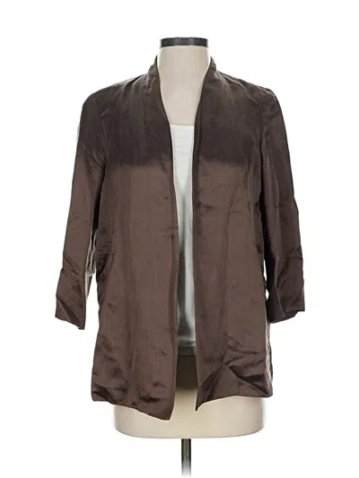 Pre-owned Eileen Fisher Coat In Brown