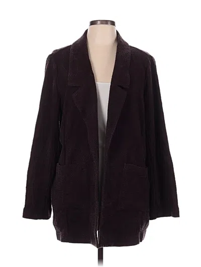 Pre-owned Eileen Fisher Coat In Burgundy