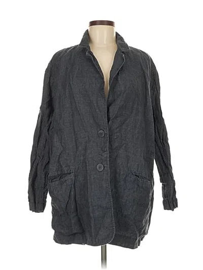 Pre-owned Eileen Fisher Coat In Gray