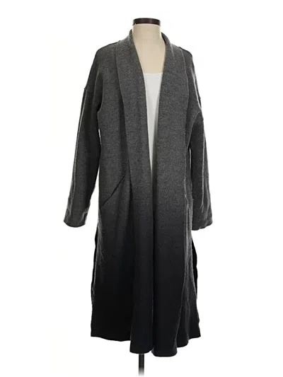 Pre-owned Eileen Fisher Coat In Gray