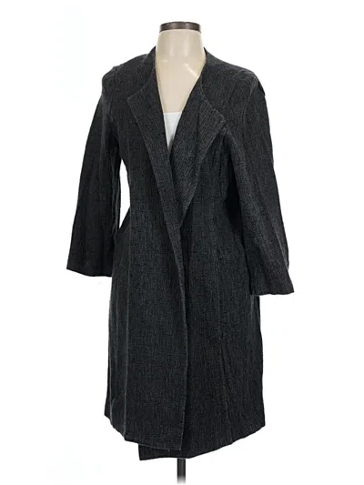 Pre-owned Eileen Fisher Coat In Gray