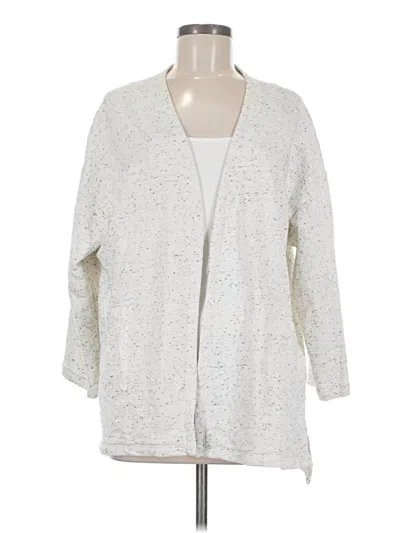 Pre-owned Eileen Fisher Coat In Ivory