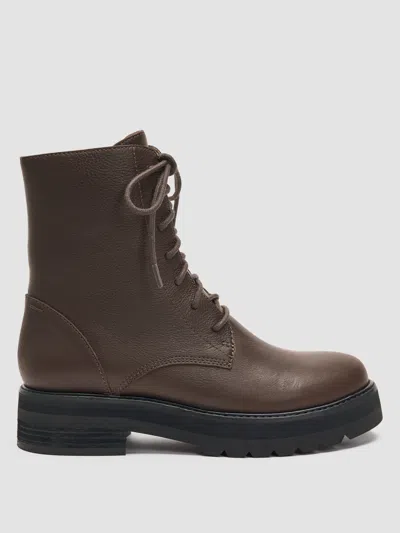 Eileen Fisher Coin Leather Bootie In Brown