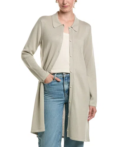 Eileen Fisher Collared Cardigan In Neutral