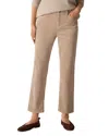 Eileen Fisher Corduroy High Rise Ankle Jeans In Biscuit In Brown