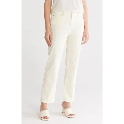 Eileen Fisher Corduroy High Waist Straight Leg Pants In Neutral