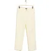 Eileen Fisher Corduroy High Waist Straight Leg Pants In Soft White