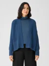 Eileen Fisher Cotton And Recycled Cashmere Cardigan In Blue