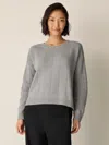 Eileen Fisher Pointelle Grid Sweater In Multi