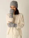 Eileen Fisher Cotton & Recycled Cashmere Glovelettes In Gray