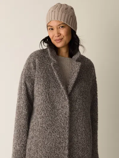 Eileen Fisher Cotton And Recycled Cashmere Hat In Black