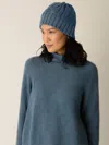 Eileen Fisher Cotton And Recycled Cashmere Hat In Blue