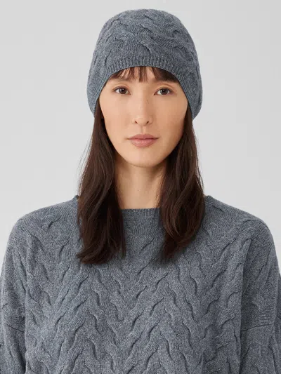 Eileen Fisher Cotton And Recycled Cashmere Hat In Gray