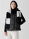 Eileen Fisher Cotton And Recycled Cashmere Scarf In Black